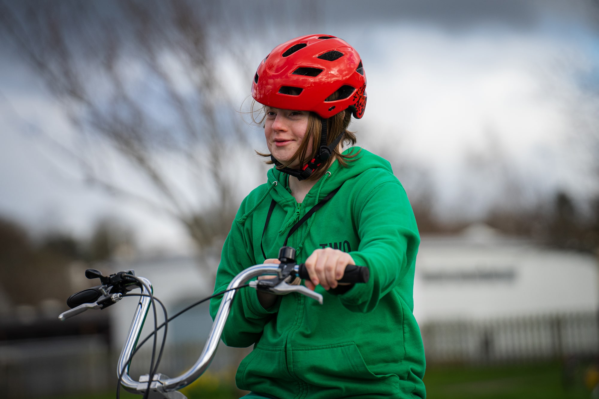 Smiling Child On Bike